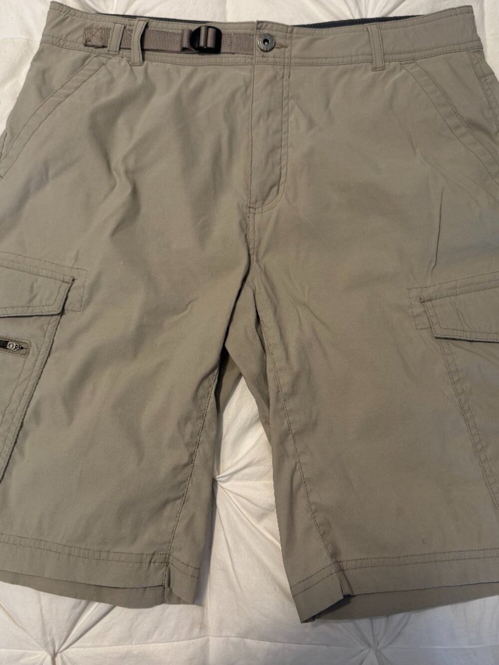 Men's Tan  Fishing, Hiking, Travel Shorts by BC Clothing Expedition, Size 34